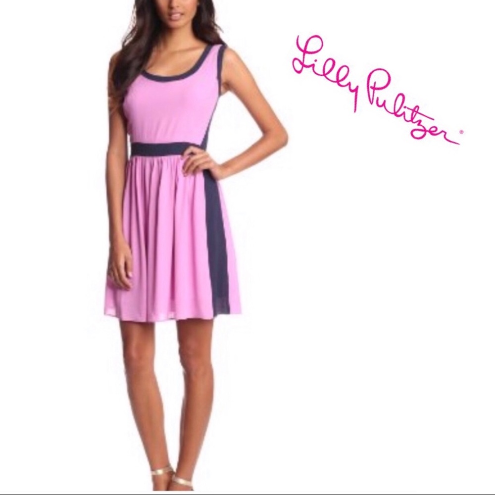 Lilly Pulitzer Dress Pink Navy 4
